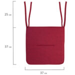 Подушка на стул плоская "РОГОЖКА" 37x37 см, полиэстер, бордовая, PRIMILA (ПРИМИЛА) STANDARD, 700510 — изображение 5