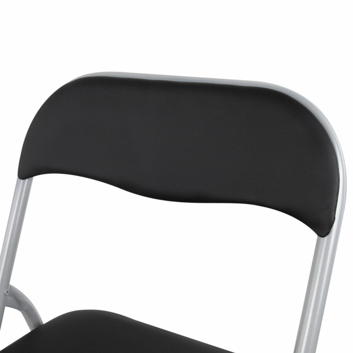 Стул складной BRABIX "Golf CF-007", серебристый каркас, кожзам чёрный, 532891 — изображение 9