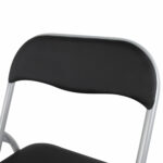 Стул складной BRABIX "Golf CF-007", серебристый каркас, кожзам чёрный, 532891 — изображение 9