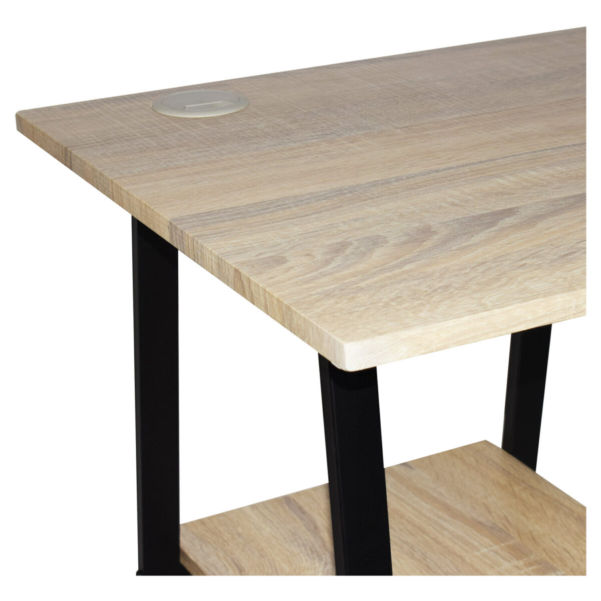 Стол на металлокаркасе BRABIX "LOFT CD-006", 1200х500х730 мм, 2 полки, цвет дуб натуральный, 641226 — изображение 6