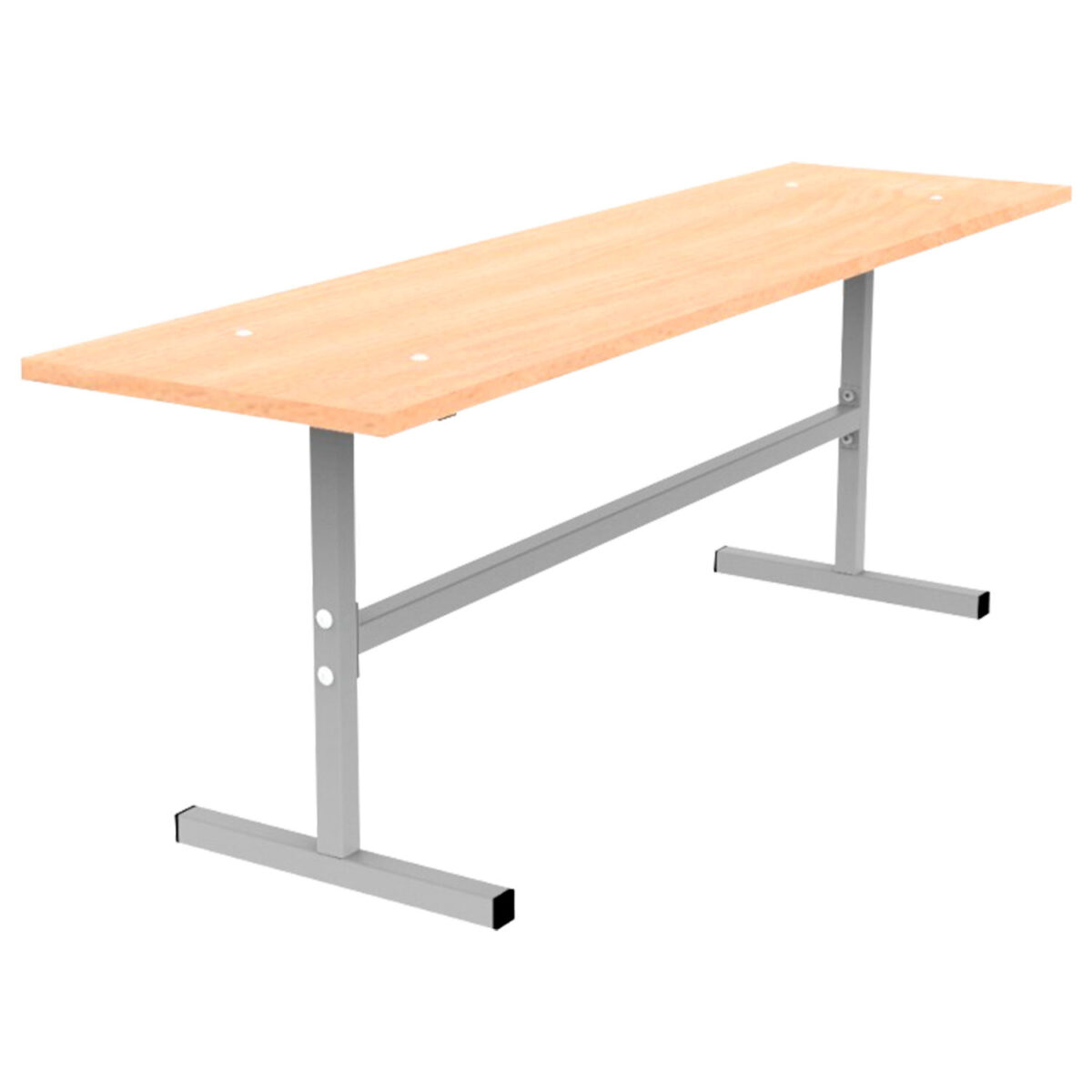 Скамья на 3 места "ССТ 1500", 1500х300х420 мм, каркас металл, сиденье ЛДСП бук — изображение 1