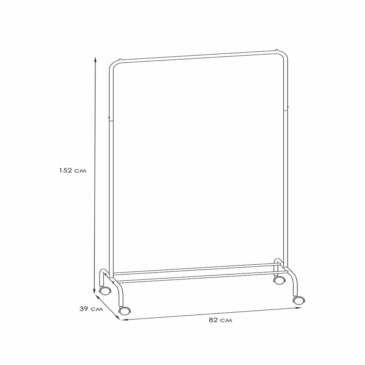 Вешалка для плечиков "Радуга-2", 1520х820х390 мм, передвижная, металл, черная, ВНП 299 Ч — изображение 2