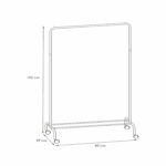 Вешалка для плечиков "Радуга-2", 1520х820х390 мм, передвижная, металл, черная, ВНП 299 Ч — изображение 2