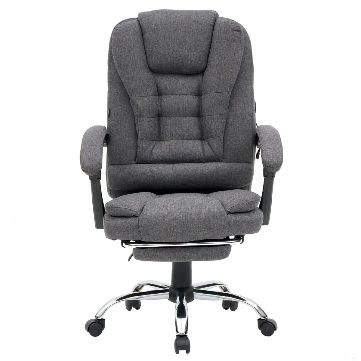 Кресло офисное CROMEX (КРОМЕКС) "Chill MS-005", с функцией вибромассажа, подножка, ткань, серое, 532959 — изображение 4