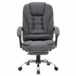 Кресло офисное CROMEX (КРОМЕКС) "Chill MS-005", с функцией вибромассажа, подножка, ткань, серое, 532959 — изображение 4