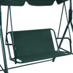 Качели садовые DASWERK (ДАСВЕРК) "RELAX SC-001", 2 места, Ш140хГ110хВ153 см, мягкое сиденье, зеленый/белый, 680050 — изображение 5