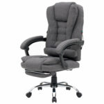 Кресло офисное CROMEX (КРОМЕКС) "Chill MS-005", с функцией вибромассажа, подножка, ткань, серое, 532959 — изображение 5