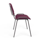 Стул для персонала и посетителей "ИЗО", черный каркас, ткань бордовая, В-20/С-13 — изображение 4