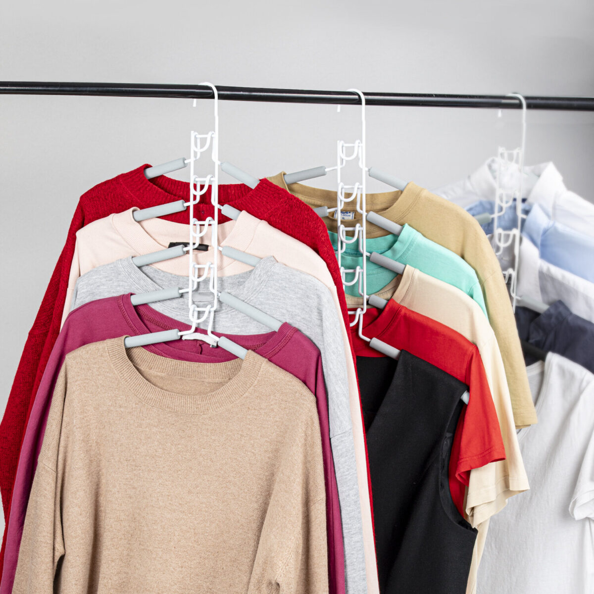 Вешалка-плечики трансформер, 5 плечиков, металл с покрытием, белые, BRABIX ULTRA, 607475 — изображение 8