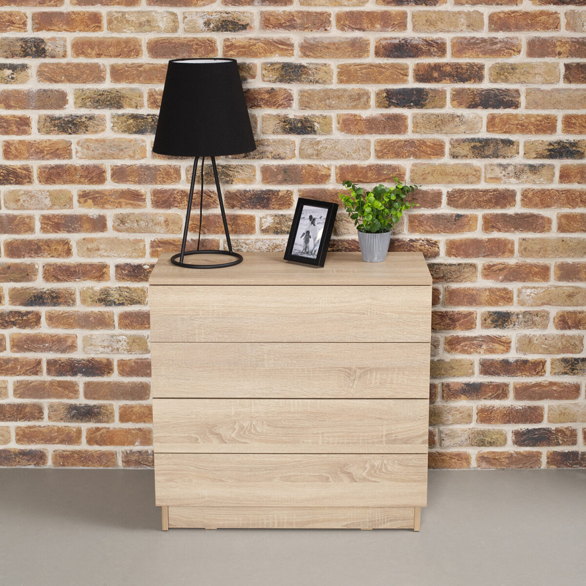 Комод BRABIX "Scandi CM-001", 750х330х730 мм, 4 ящика, ЛДСП, дуб сонома, 641901, ЦБ013659 -2 — изображение 3