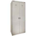 Шкаф металлический хозяйственный ШМ-У 22-800, двухсекционный, 1850х800х500 мм, 38 кг, разборный — изображение 2