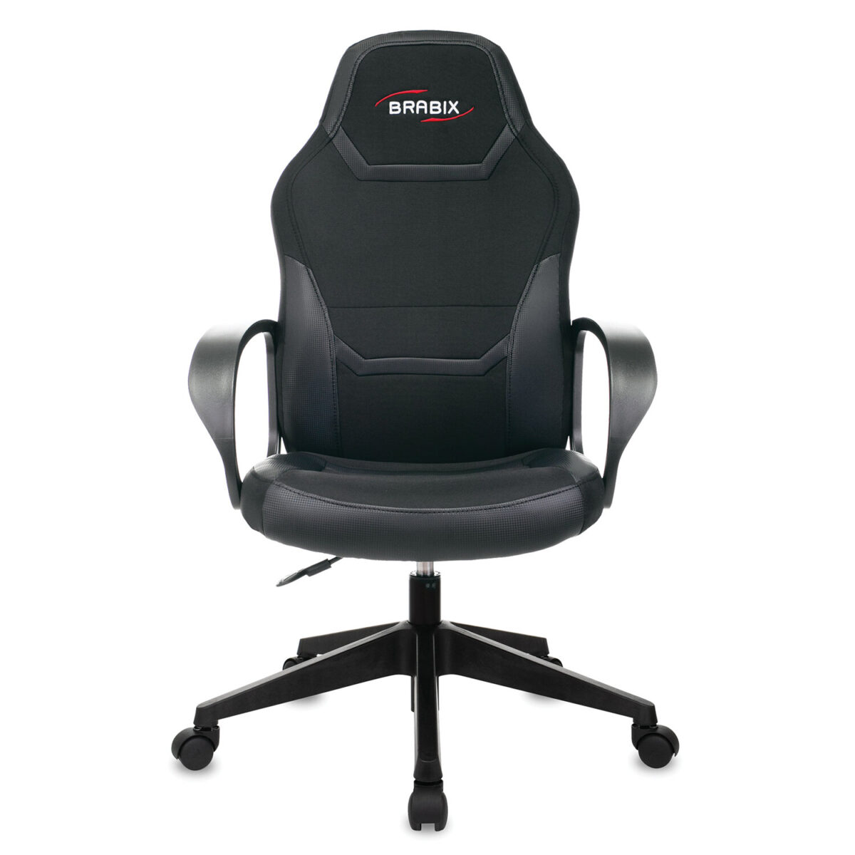 Кресло компьютерное BRABIX "Alpha GM-018", ткань/экокожа, черное, 532636, GM-018_532636 — изображение 4