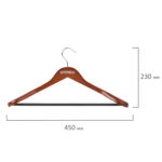 Вешалка-плечики, размер 48-50, деревянная, анатомическая, перекладина, цвет вишня, BRABIX "Люкс", 601164 — изображение 7