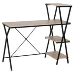 Стол на металлокаркасе BRABIX "LOFT CD-004", 1200х535х1110 мм, 3 полки, цвет дуб натуральный, 641220 — изображение 2