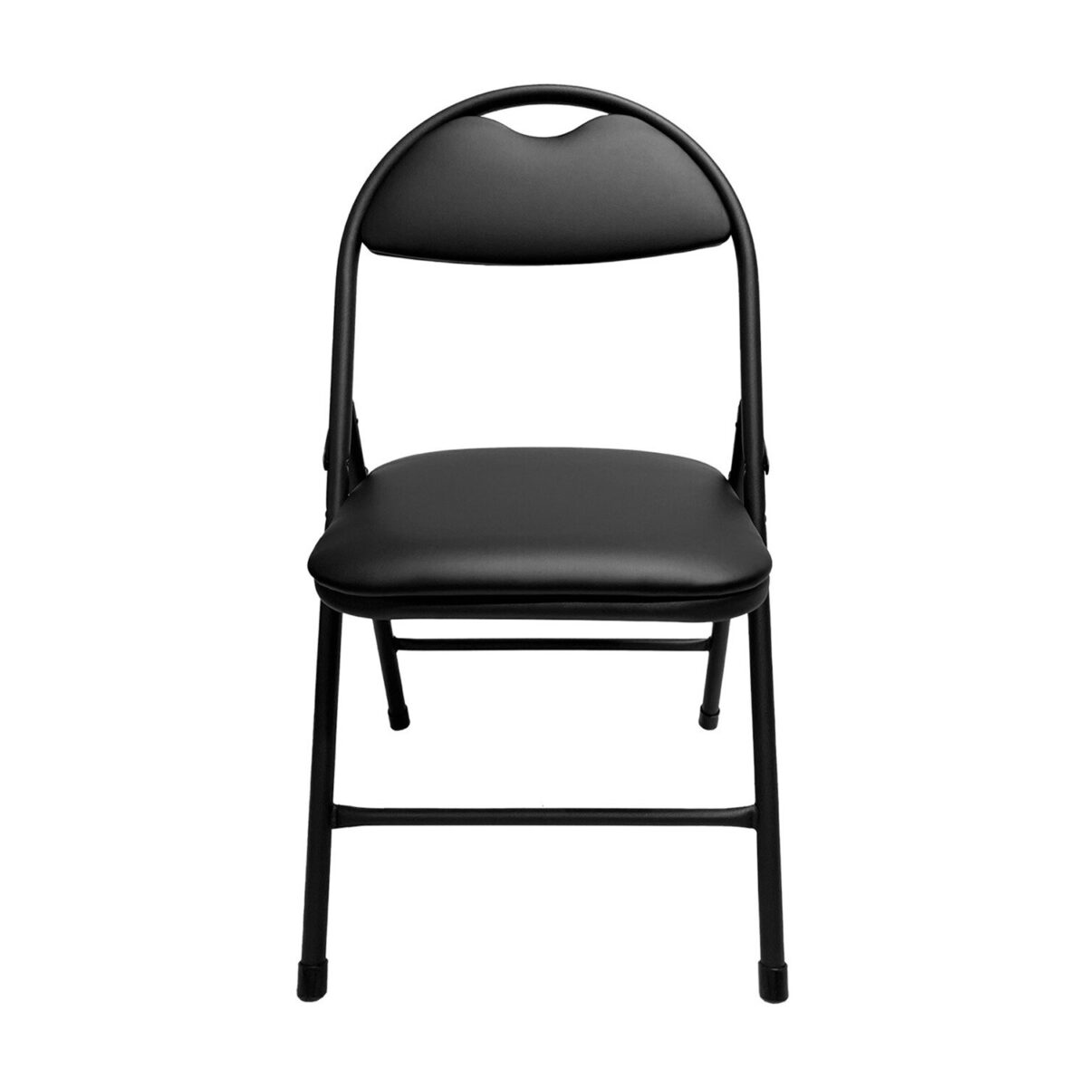 Стул складной для дома и офиса РС94, черный каркас, экокожа черный — изображение 3