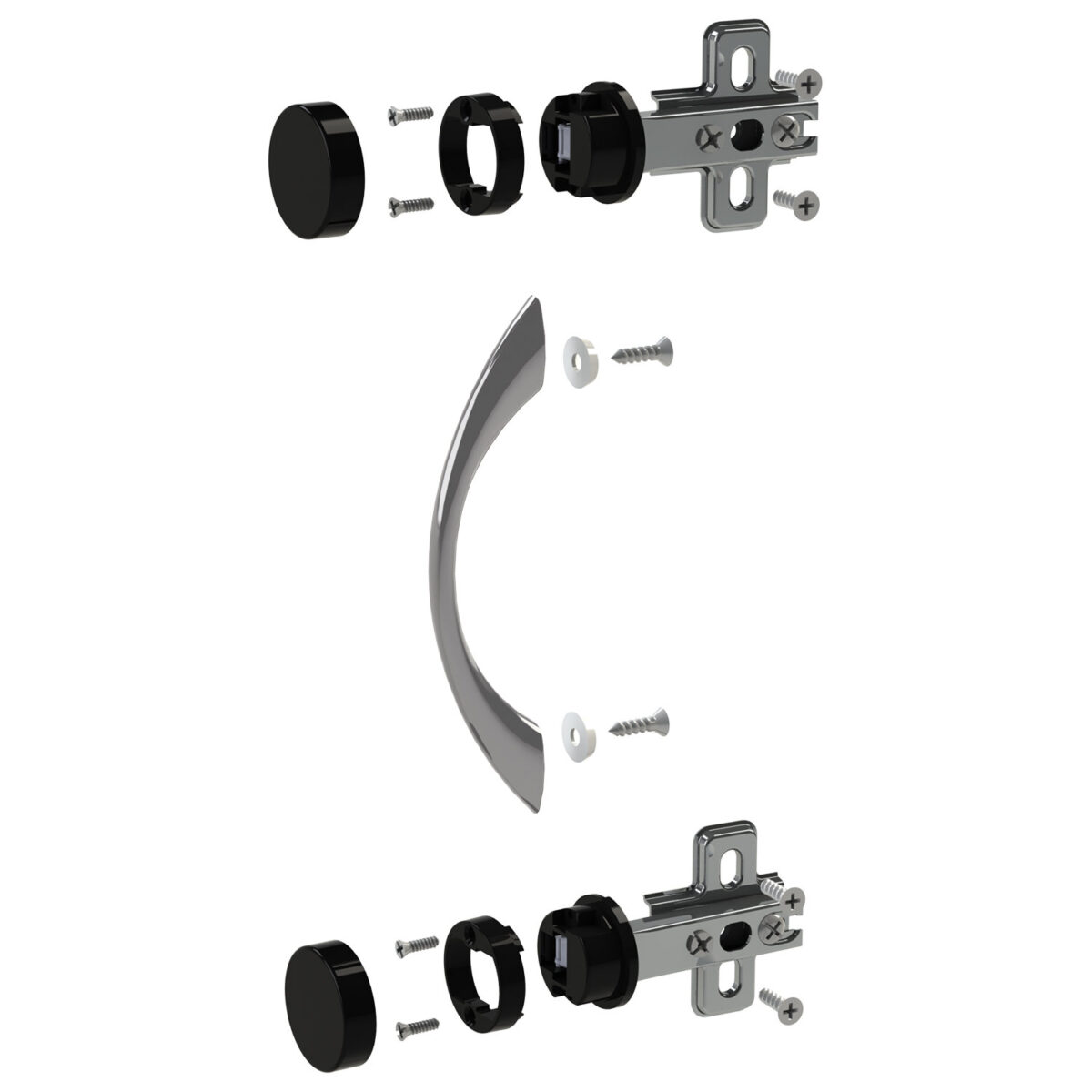 Фурнитура для двери стеклянной "Канц", "Фея", ФС01 — изображение 1