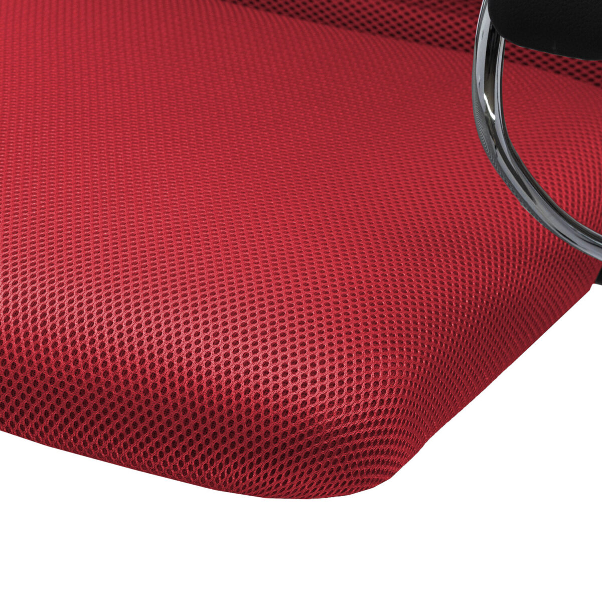 Кресло офисное МЕТТА "SU-B-8" хром, ткань-сетка, сиденье мягкое, красное — изображение 12