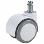 Колеса (ролики) BRABIX для кресла, прорезиненные, SLIM, КОМПЛЕКТ 5 шт., шток d 11 мм, белые, 533086 — изображение 3