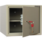 Сейф мебельный BRABIX "D-29m", 290х350х300 мм, 9 кг, ключевой замок, крепление к стене, 291163