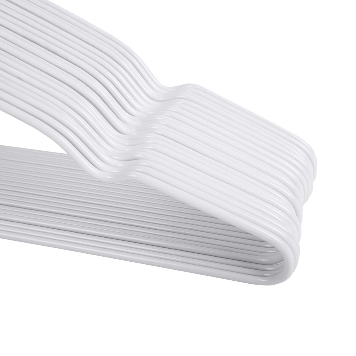 Вешалки-плечики для одежды, размер 48-50, металл, антискользящие, КОМПЛЕКТ 20 шт., белые, BRABIX PREMIUM, 608470 — изображение 6