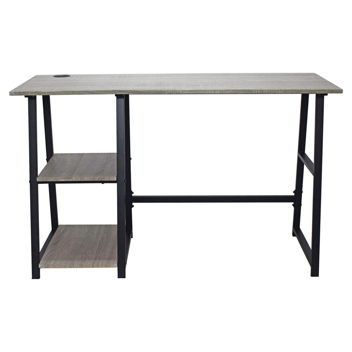 Стол на металлокаркасе BRABIX "LOFT CD-006", 1200х500х730 мм, 2 полки, цвет дуб антик, 641225 — изображение 3