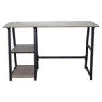 Стол на металлокаркасе BRABIX "LOFT CD-006", 1200х500х730 мм, 2 полки, цвет дуб антик, 641225 — изображение 3