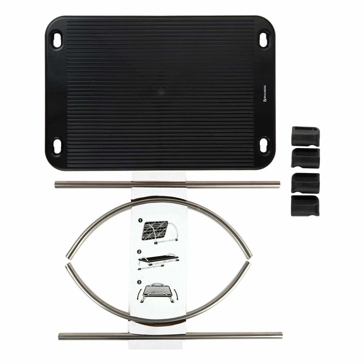 Подставка для ног BRAUBERG офисная, 43,5х33 см, регулируемый угол наклона, черная, 531488 — изображение 5