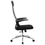 Кресло офисное BRABIX PREMIUM "Ultimate EX-801" хром, плотная двойная сетка Х2, черное/серое, 532918 — изображение 3