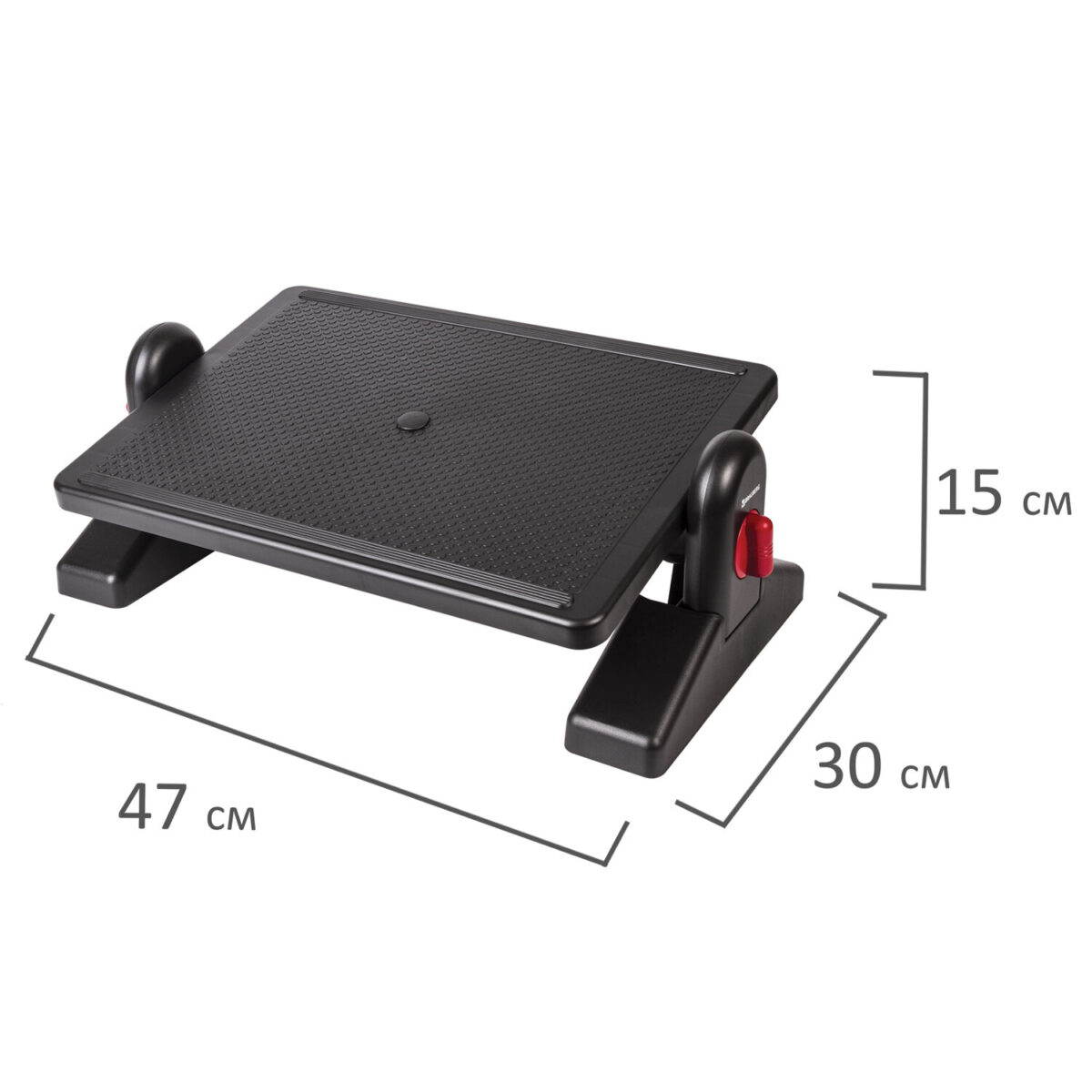 Подставка для ног BRAUBERG, офисная, 41,5х30 см, с фиксаторами, черная, 530364 — изображение 7