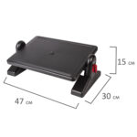 Подставка для ног BRAUBERG, офисная, 41,5х30 см, с фиксаторами, черная, 530364 — изображение 7