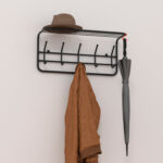 Вешалка настенная с полкой "ВСП6", 265х600х220 мм, 5 крючков, металл, черная, ВСП 6 Ч — изображение 3