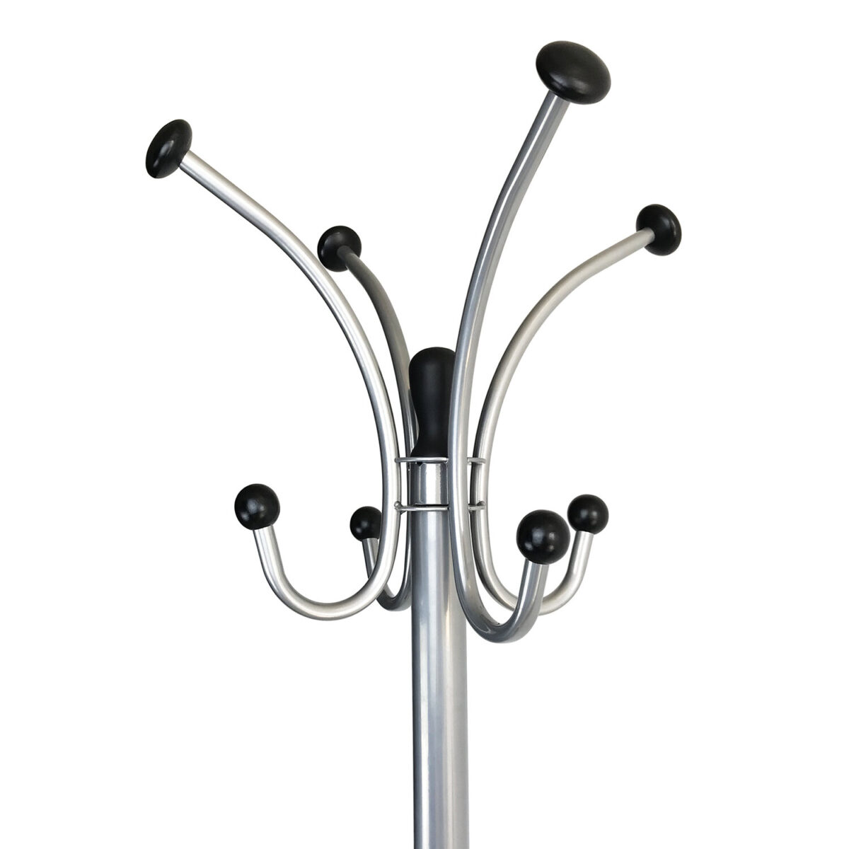 Вешалка-стойка BRABIX "CR-855" на мраморном диске, металл, 4+3 крючка, цвет серебристый, 606434 — изображение 2