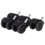 Колеса (ролики) BRABIX для кресла, прорезиненные, КОМПЛЕКТ 5 шт., шток d 11 мм, черные, в коробе, 532009 — изображение 7