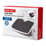 Подставка для ног BRAUBERG, офисная, 45х35 см, 2 положения, серая, 530363 — изображение 8