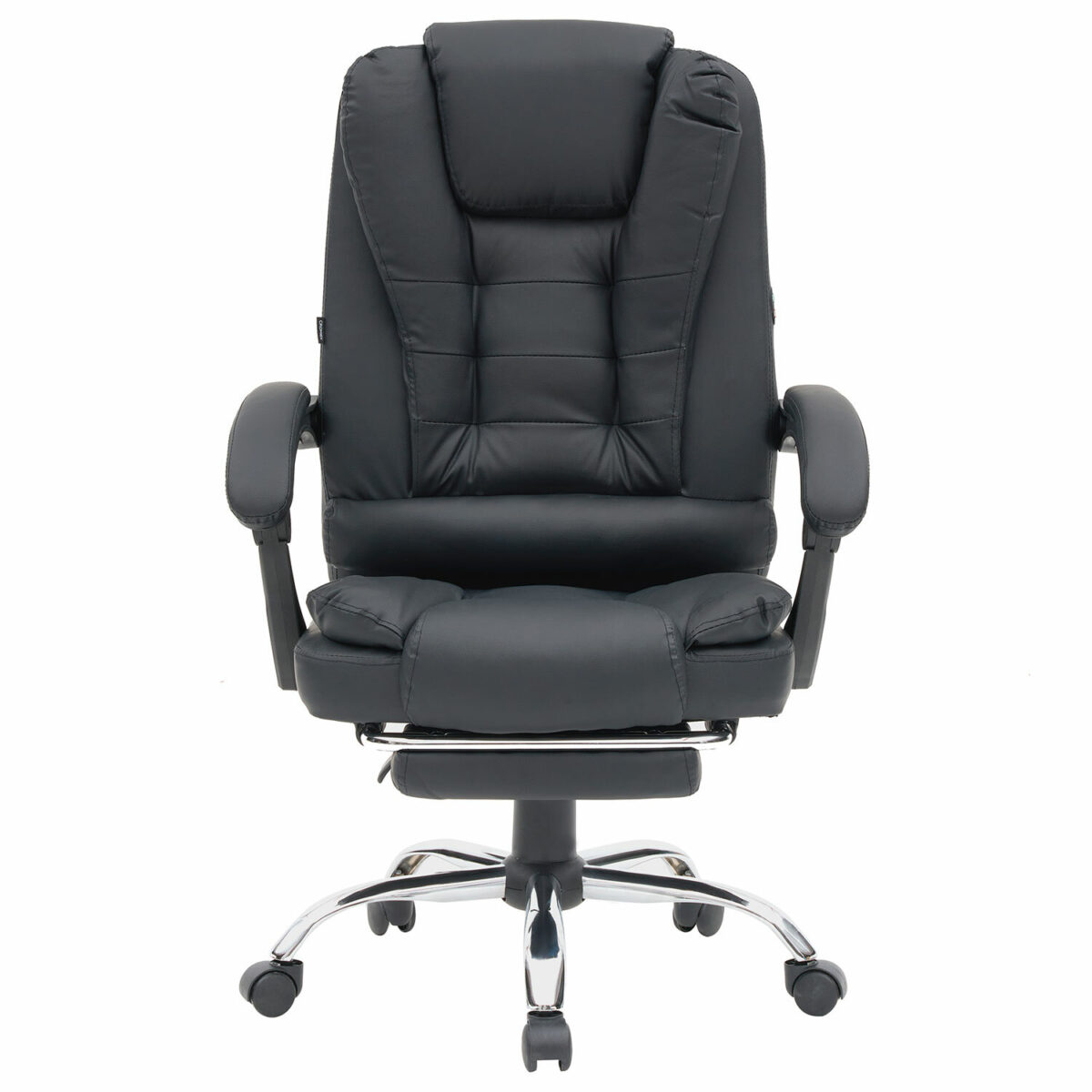 Кресло офисное CROMEX (КРОМЕКС) "Chill MS-005", с функцией вибромассажа, подножка, экокожа, черное, 532958 — изображение 4