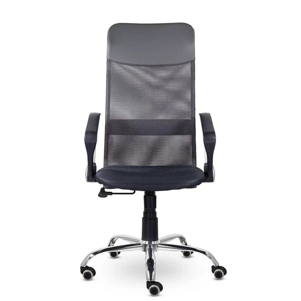 Кресло "Ультра", высокая спинка, с подлокотниками, хром, черное — изображение 5