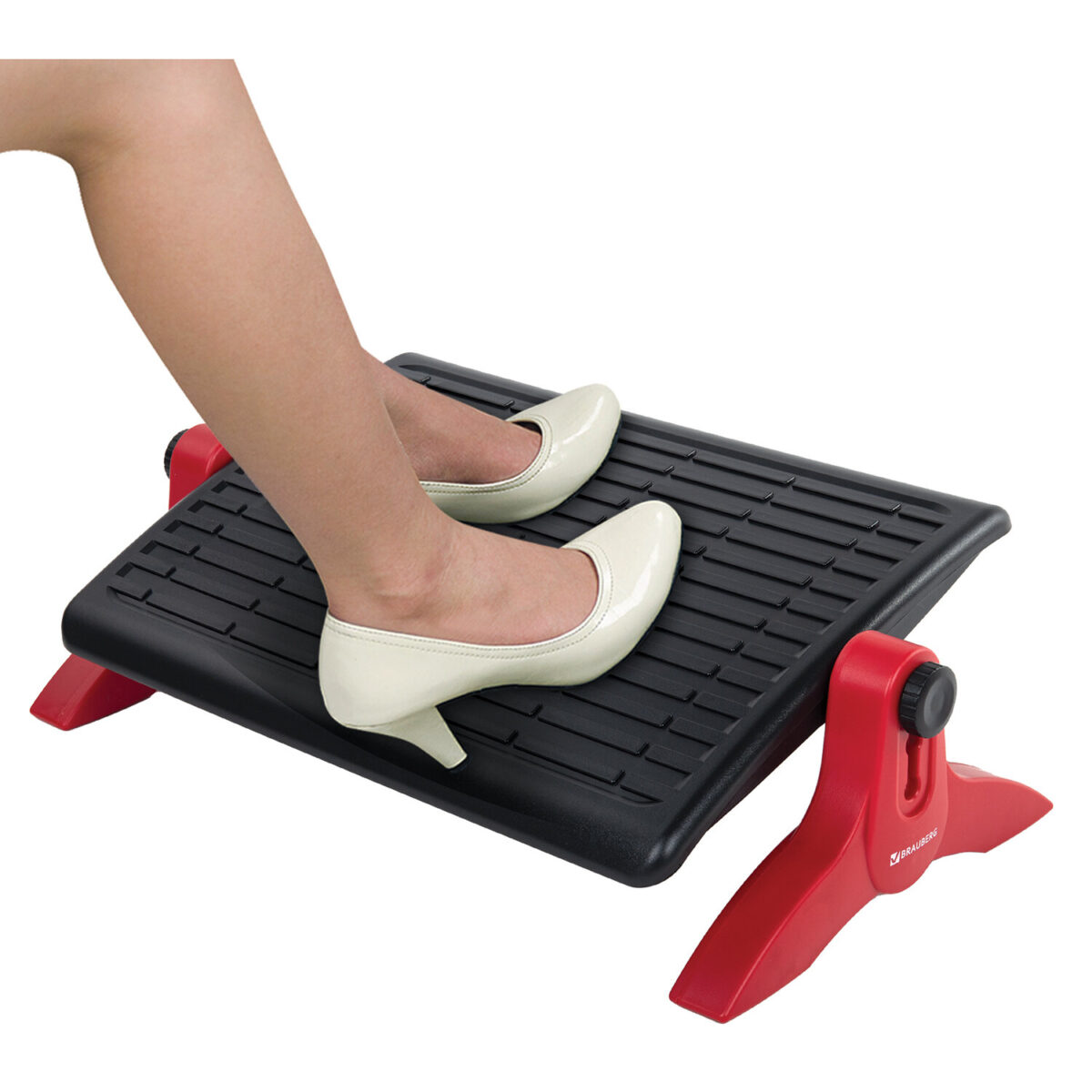 Подставка для ног BRAUBERG офисная, 45х32 см, регулируемые высота и угол наклона, черная, 531489 — изображение 6