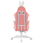 Кресло компьютерное DEFENDER "Irifi", 2 подушки, подставка для ног, экокожа, розовое/белое, 64042 — изображение 8