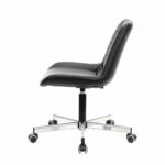 Кресло BRABIX "Deco MG-316", без подлокотников, пятилучие серебристое, экокожа, черное, 532080. — изображение 5