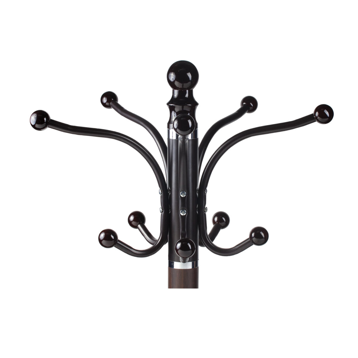 Вешалка-стойка BRABIX "CR-274", металл/мрамор, 1,8 м, на диске диаметром 36 см, 5 крючков + 4 дополнительных, венге, 601744 — изображение 2