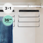 Вешалка-плечики качели 3 секции, металлическая, для юбок и брюк, ПВХ-покрытие, BRABIX, 607473 — изображение 13