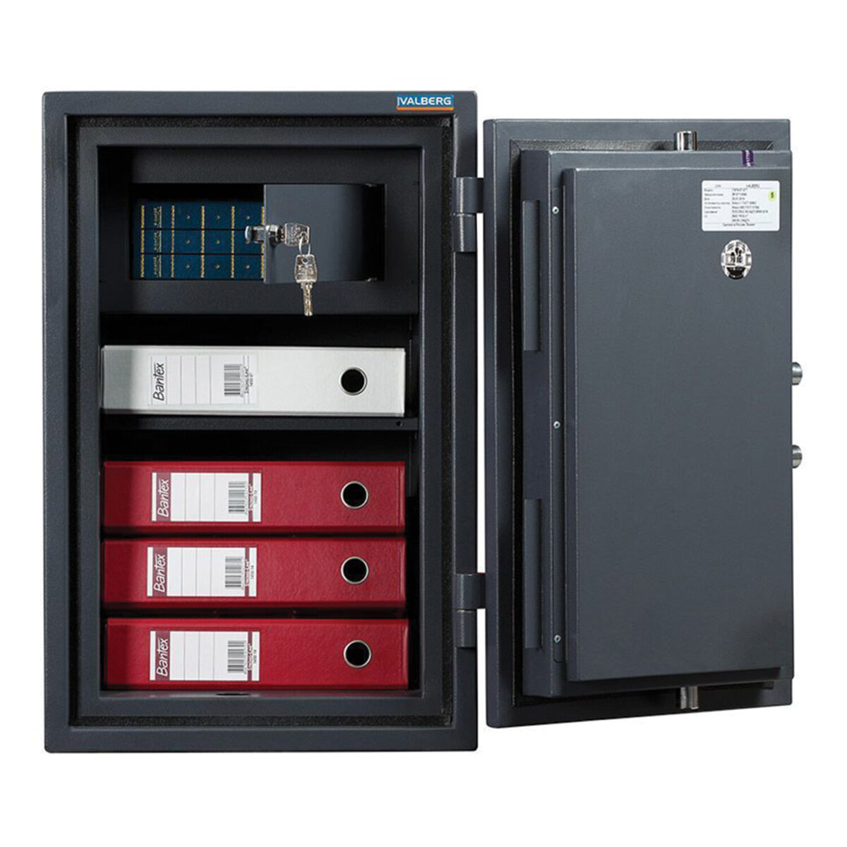 Сейф огневзломостойкий VALBERG "Гарант-67Т", 670х440х440 мм, 99 кг, ключевой замок, крепление к полу — изображение 3