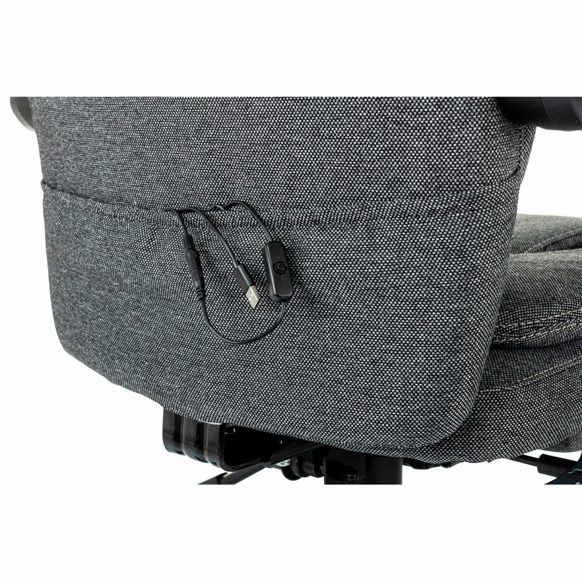 Кресло офисное CH-868MSG-BF, синхромеханизм, вибромодуль, подставка для ног, ткань, серое, 1998751 — изображение 11