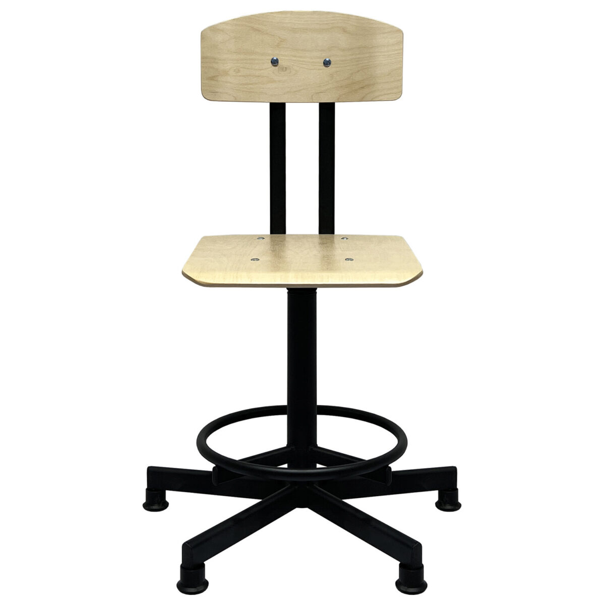 Стул кресло кассира, швеи, ресепшен РС37/РС67ЛФ, на винте, без подлокотников, фанера — изображение 4