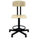 Стул кресло кассира, швеи, ресепшен РС37/РС67ЛФ, на винте, без подлокотников, фанера — изображение 4