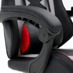 Кресло компьютерное CROMEX (КРОМЕКС) "Quantum GM-155 RGB", подсветка, две подушки, экокожа, черное/красное/серое, 532955 — изображение 13