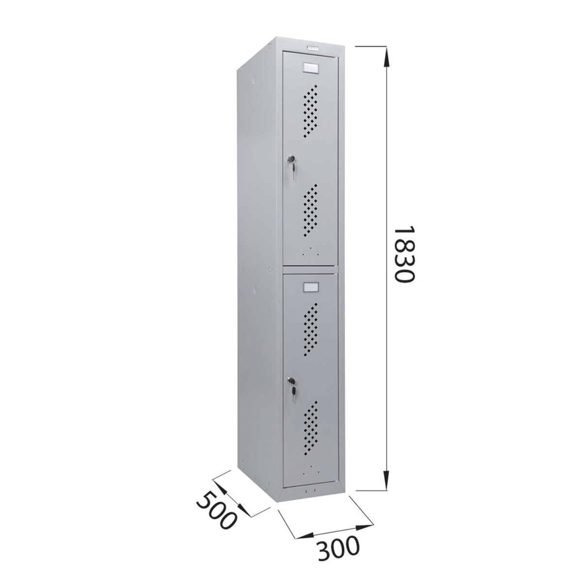 Шкаф металлический для одежды BRABIX "LK 12-30", УСИЛЕННЫЙ, 2 секции, 1830х300х500 мм, 18 кг, 291133, S230BR421102 — изображение 9