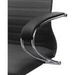 Кресло офисное МЕТТА "SU-B-10" хром, ткань-сетка, сиденье и спинка мягкие, черное — изображение 11