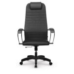 Кресло офисное МЕТТА "SU-B-10" пластик, ткань-сетка, сиденье и спинка мягкие, черное — изображение 4