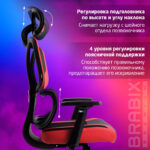 Кресло BRABIX PREMIUM "Toxin GM-520", синхромеханизм, экокожа/сетка/ткань, черное/красное, 532950 — изображение 13